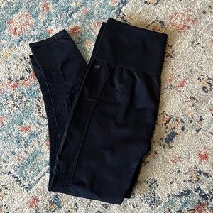Black Fabletics leggings with side design/cutout